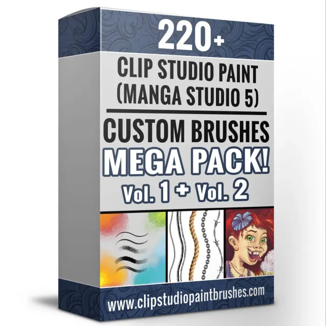 Clip Studio Paint brushes megapack 220+ Vol 1+2 nedladdning